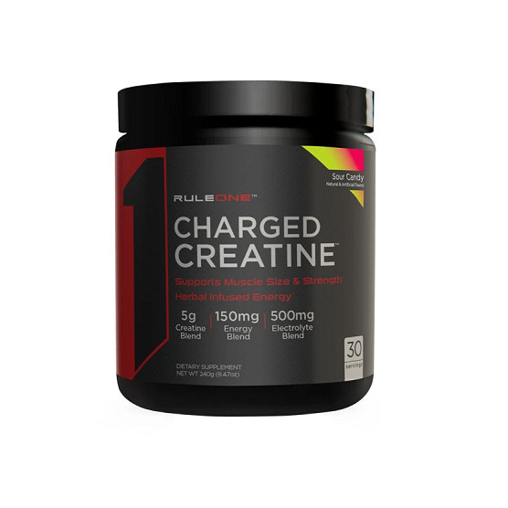 Thực phẩm bổ sung Tăng sức mạnh &amp; bù nước Rule 1 Charged Creatine 30 servings - 240g