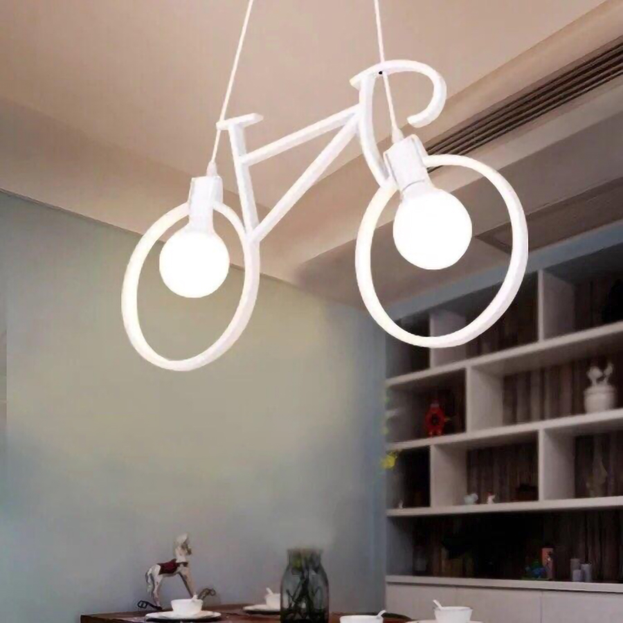Đèn Thả Trần Khung Sắt Xe Đạp - Decor Trang Trí Căn Phòng - Chưa Gồm Bóng