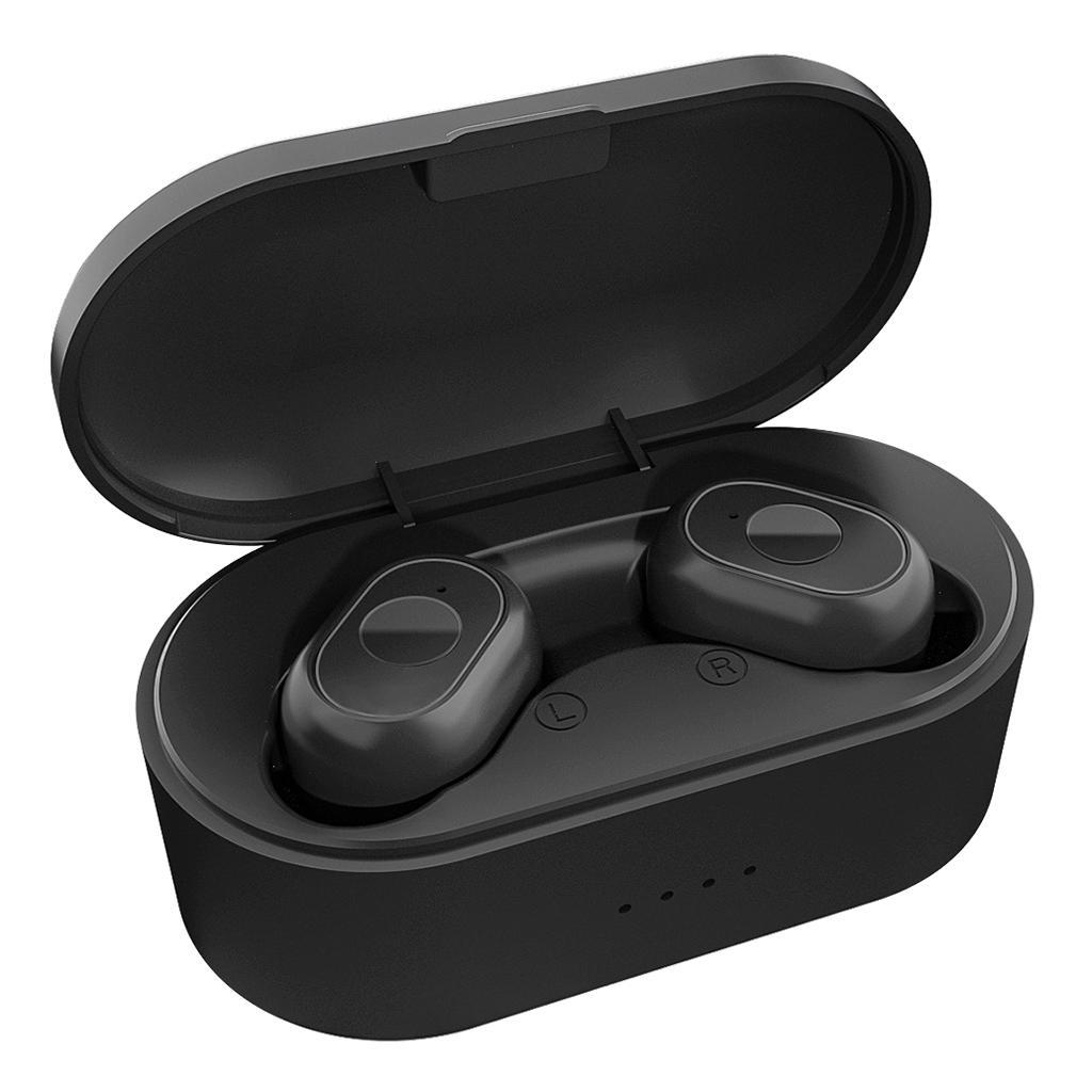 2X 5.0 Wireless Earphones Headphones TWS Mini Earbuds Headset Black