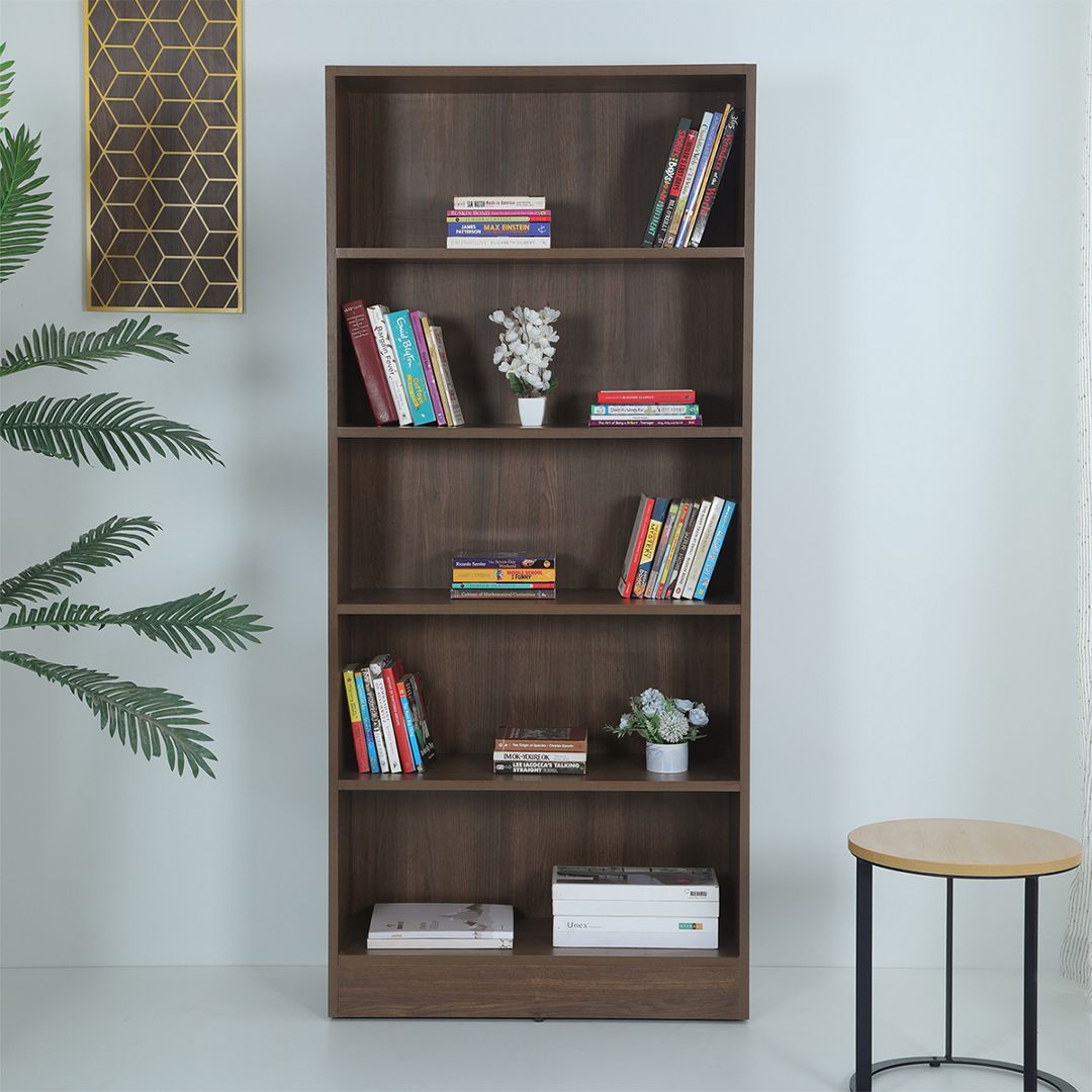 Kệ sách, kệ trang trí gỗ hiện đại SMLIFE Banenec | Gỗ MDF dày 17mm chống ẩm | D80xR28xC180cm