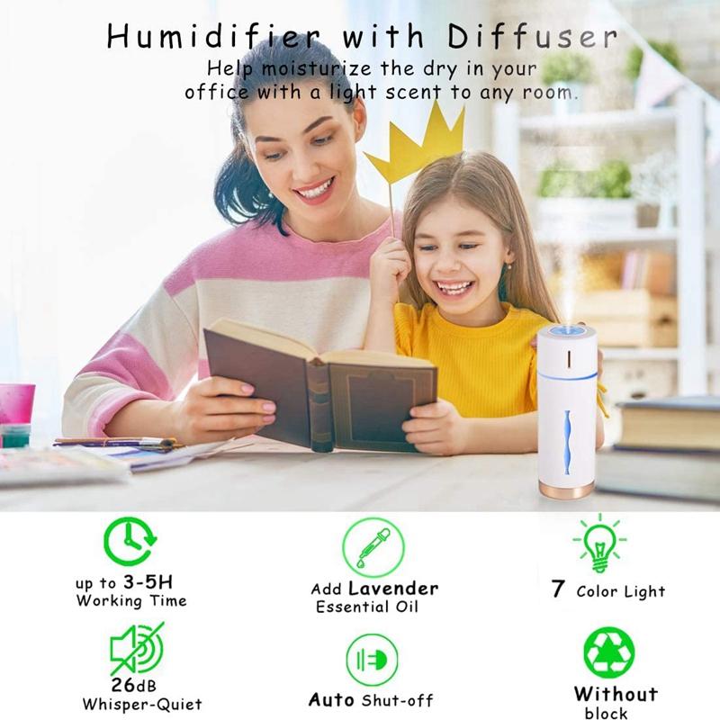 Với Tinh Dầu Khuếch Tán, Mini Thoáng Mát Sương Máy Tạo Ẩm, Phun Sương Dành Cho Du Lịch, Xe Ô Tô