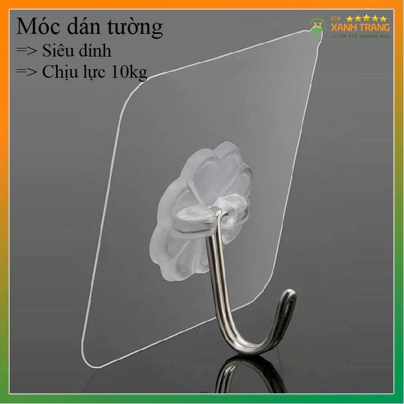 Combo 10 móc dính treo tường thần thánh - móc dán tường treo đồ trong suốt siêu chịu lực