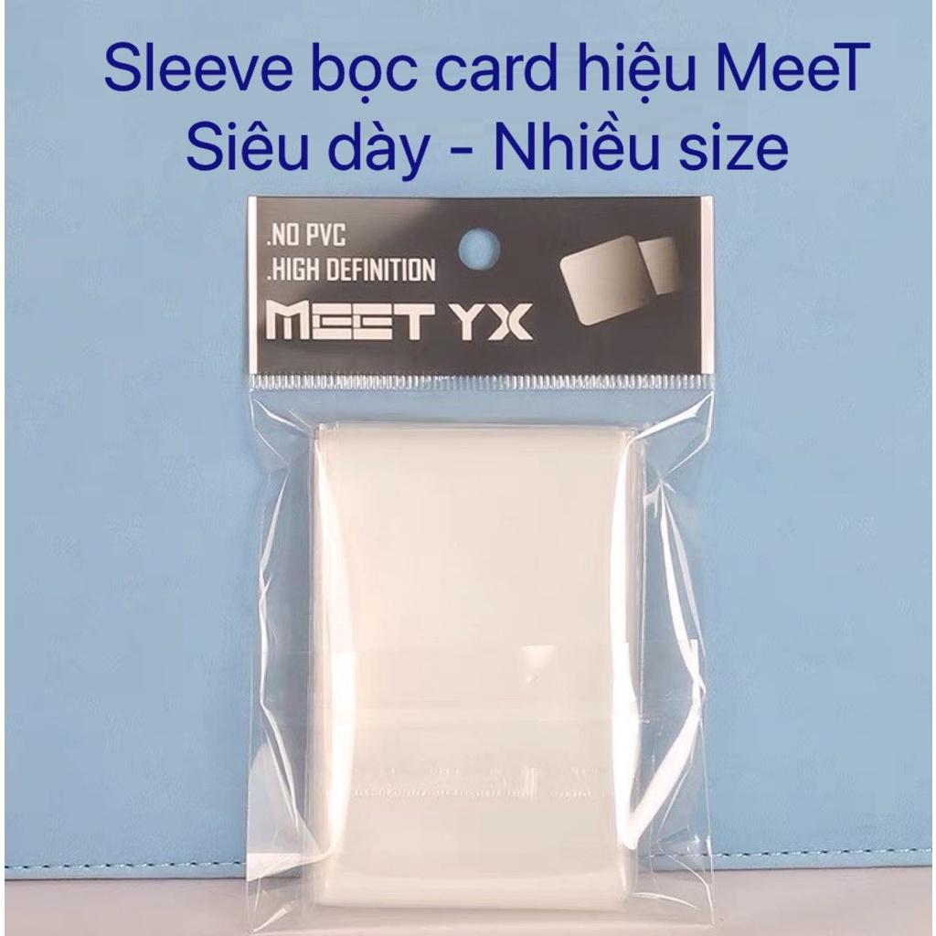 [MT01] Sleeve bọc card thẻ bài MEET, nhiều kích thước (size nhỏ) - 57x93 ko dán 0,2mm