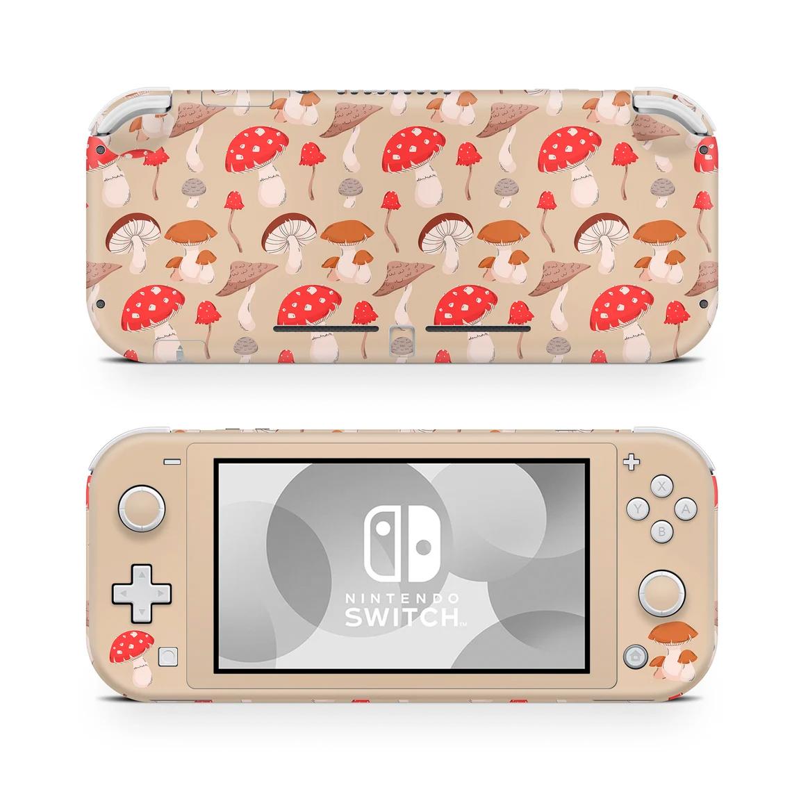 Skin decal dán Nintendo Switch Lite mẫu cây nấm (dễ dán, đã cắt sẵn)