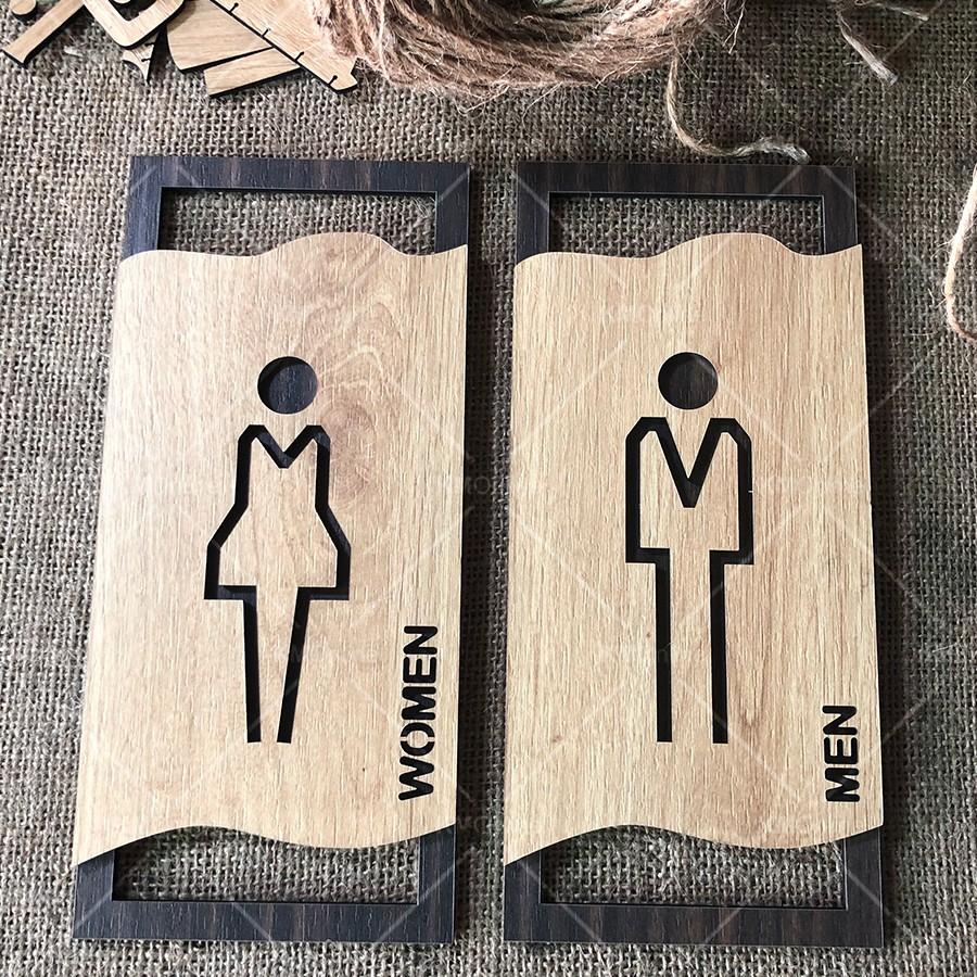 Bảng toilet gỗ decor vintage  thiết kế sang trọng cao cấp