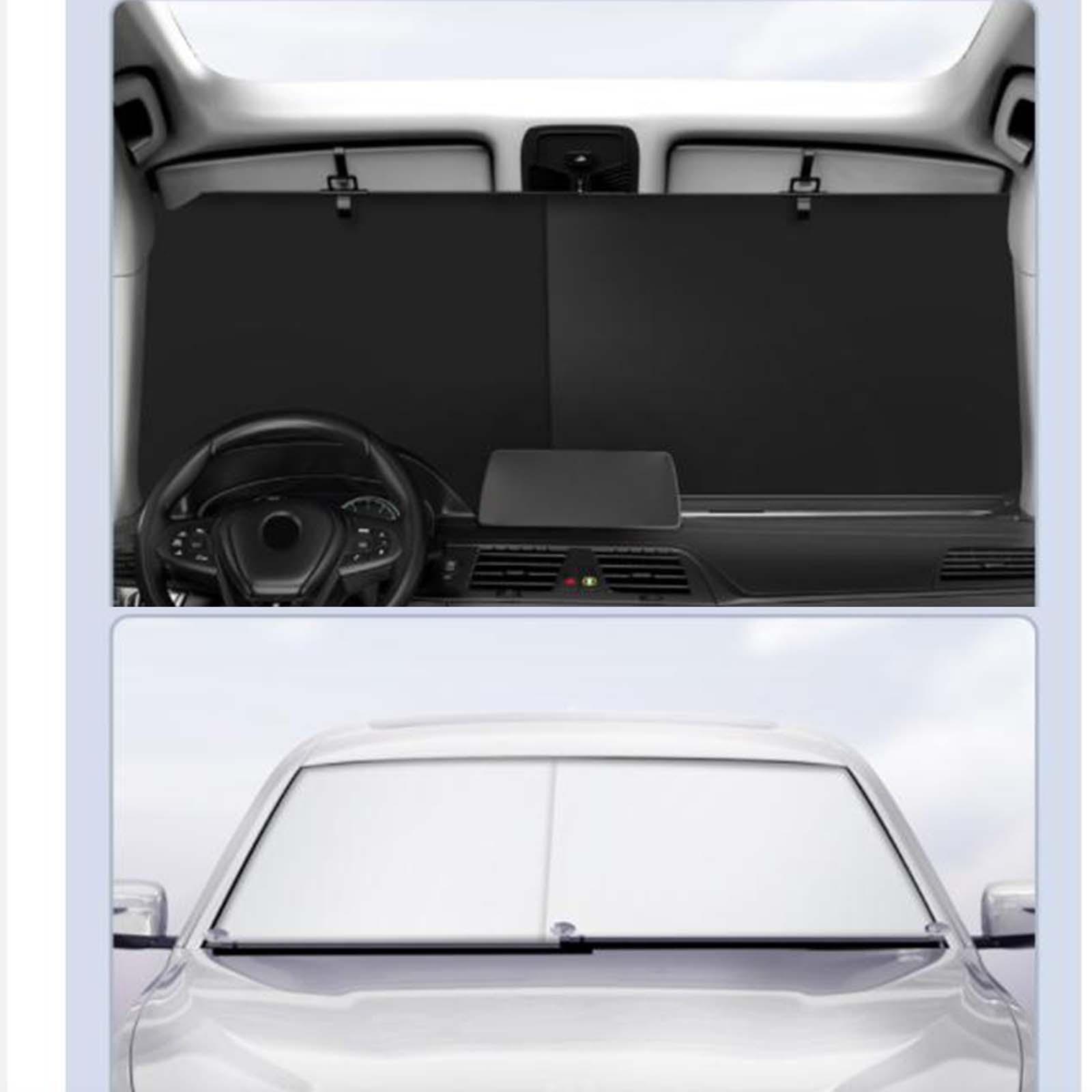 2x Universal Car Windshield Sun Shade Privacy Protection for Automotive