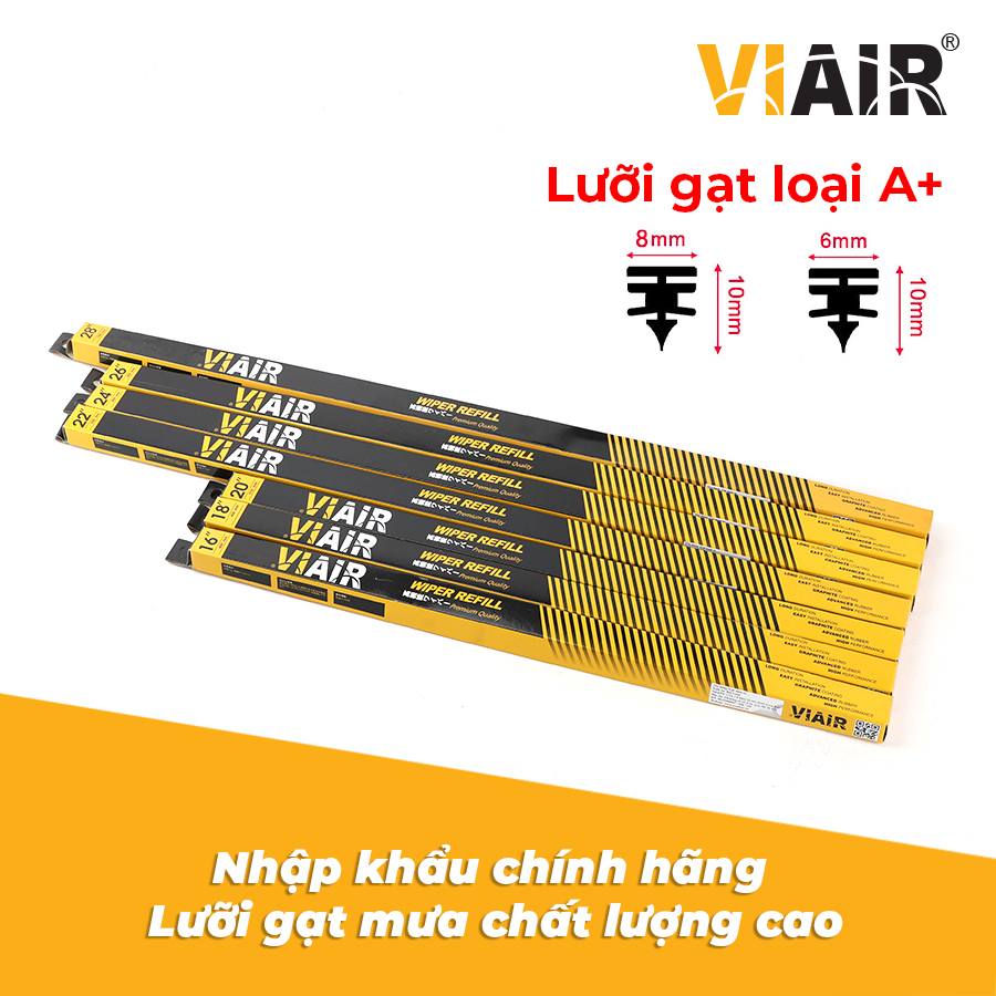 Combo 2 Lưỡi Gạt Mưa Loại A VIAIR R15 (18 Inch/450 mm)