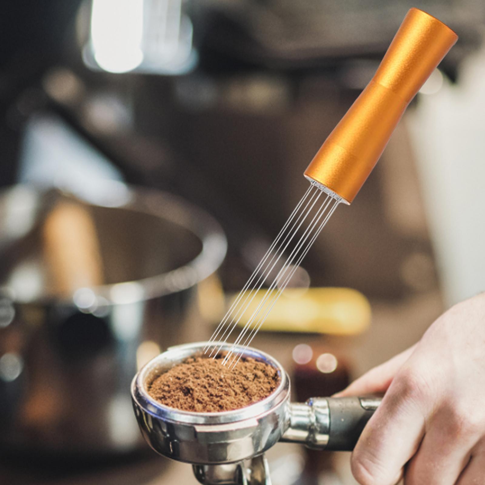 2pcs Needle Coffee Tamper Distributor Espresso Hand Stirrer for Cafe Barista