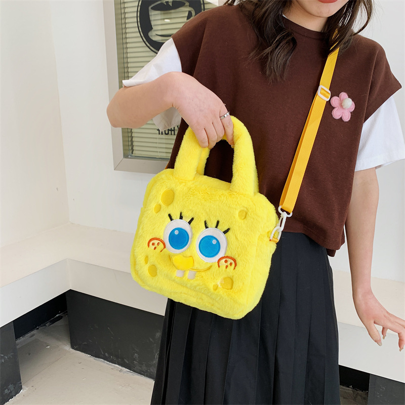 Túi Xách Tay Đeo Chéo Spongebob Cậu Bé Bọt Biển, Túi Gấu Bông Siêu Cute