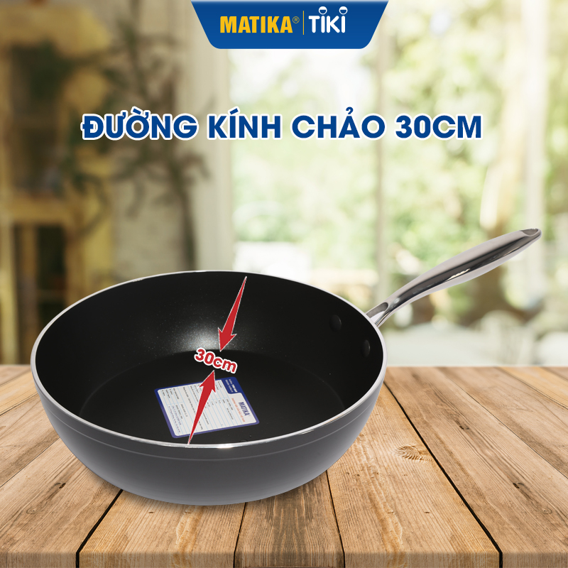 Chảo Chống Dính Đáy Từ MATIKA Sâu Lòng Size 30CM MTK-SP1630 - Hàng chính hãng