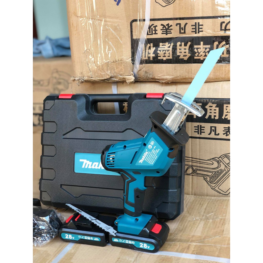 Máy cưa kiếm dùng pin Makita, 100% Dây Đồng, Tặng 4 Lưỡi Cưa ...