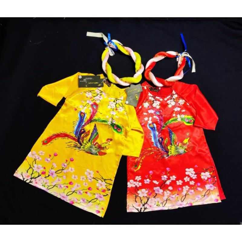 Áo dài bé gái Phượng Hoàng