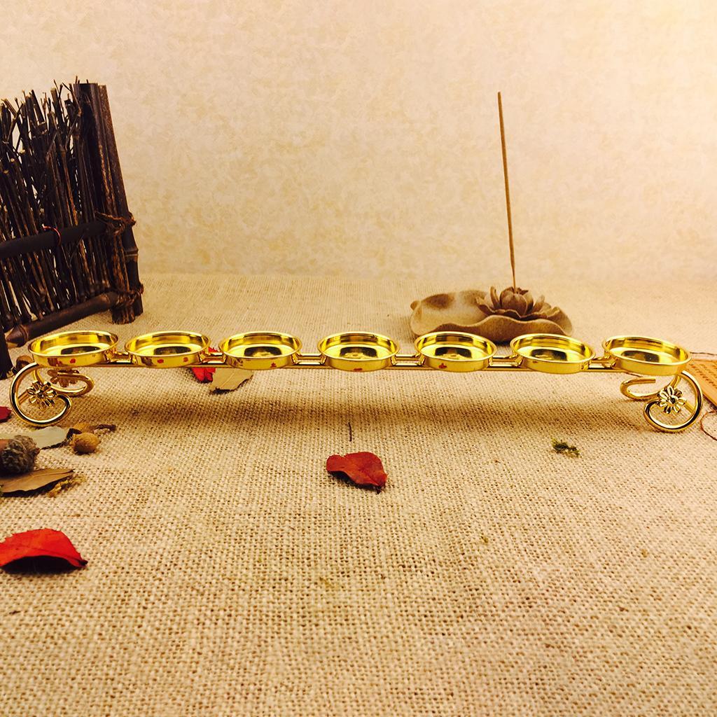 Classic Butter Lamp Holder 7 Tealight Candle Ghee Lamp Holders Decoration