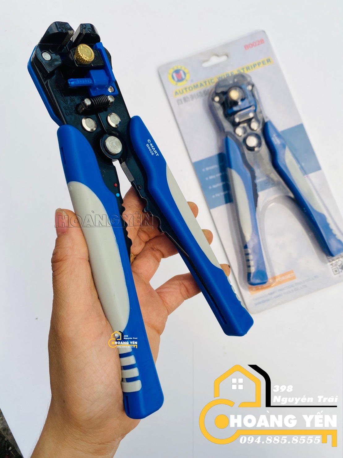 Kìm Tuốt, Kềm Cắt Dây Điện Tự Động C-mart B0028 từ 0.2~1.5m²