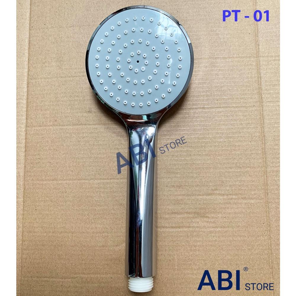 Bát sen PT-01 mạ crome hàng đẹp giá rẻ, tay sen tắm mặt ghi
