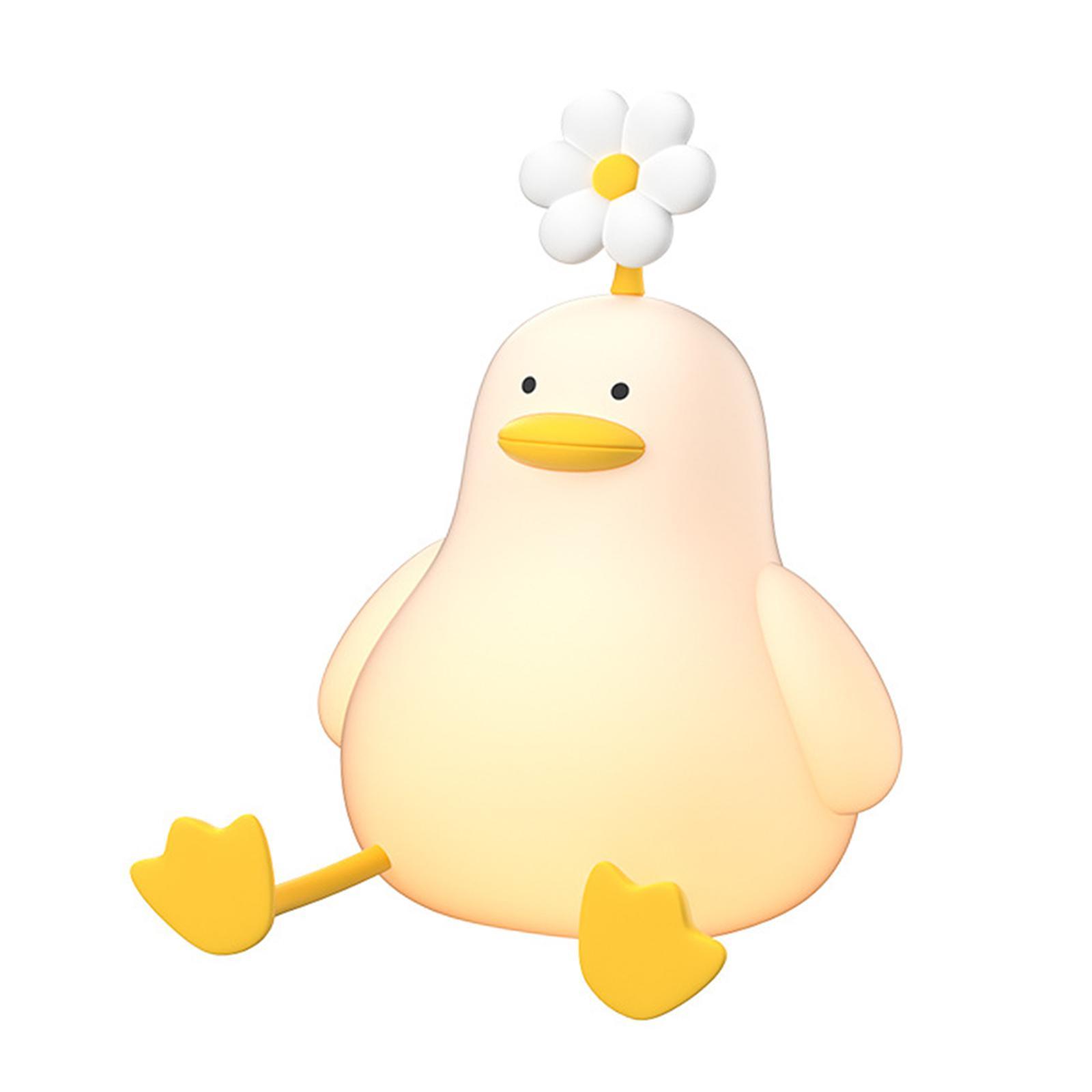 Duck Lamp Rechargeable 3 Brightness Adjustable Silicone Night Light for Kids