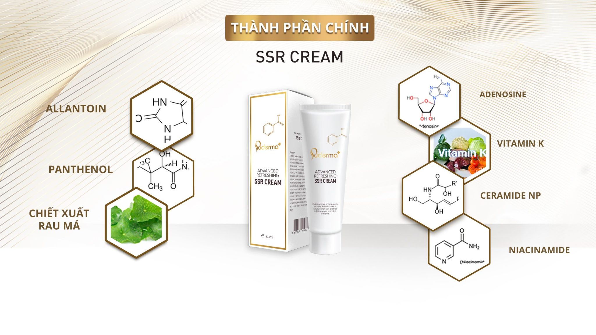 Kem Tái Tạo Phục Hồi Puderma: tái sinh phục hồi da do tổn thương, lăn kim, messo, vikim, tái tạo tế bào
