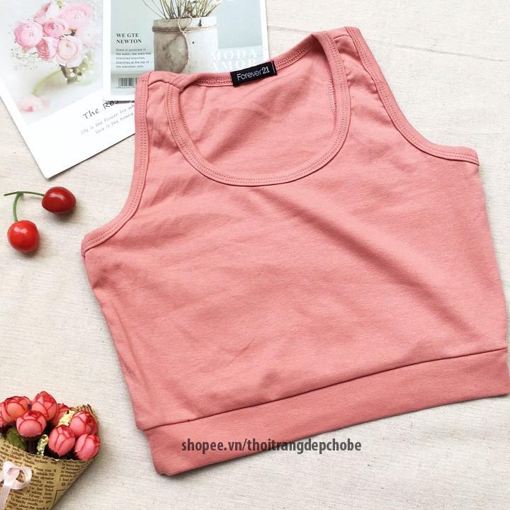 Áo Thun Nữ Croptop từ 35-45kg 3 lỗ chất borip đẹp - AONU13