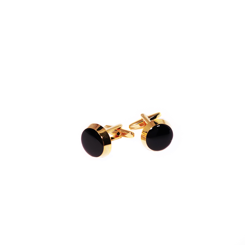khuy măng set, cufflinks măng set-Khuy măng set cài áo cho nam  màu vàng kim MSVK003