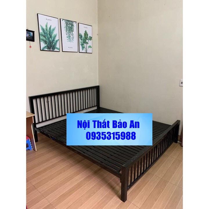 Giường sắt mỹ nghệ cao cấp nhiều kích thước từ 1m đến 1m8 dài 2m - Nội Thất Bảo An