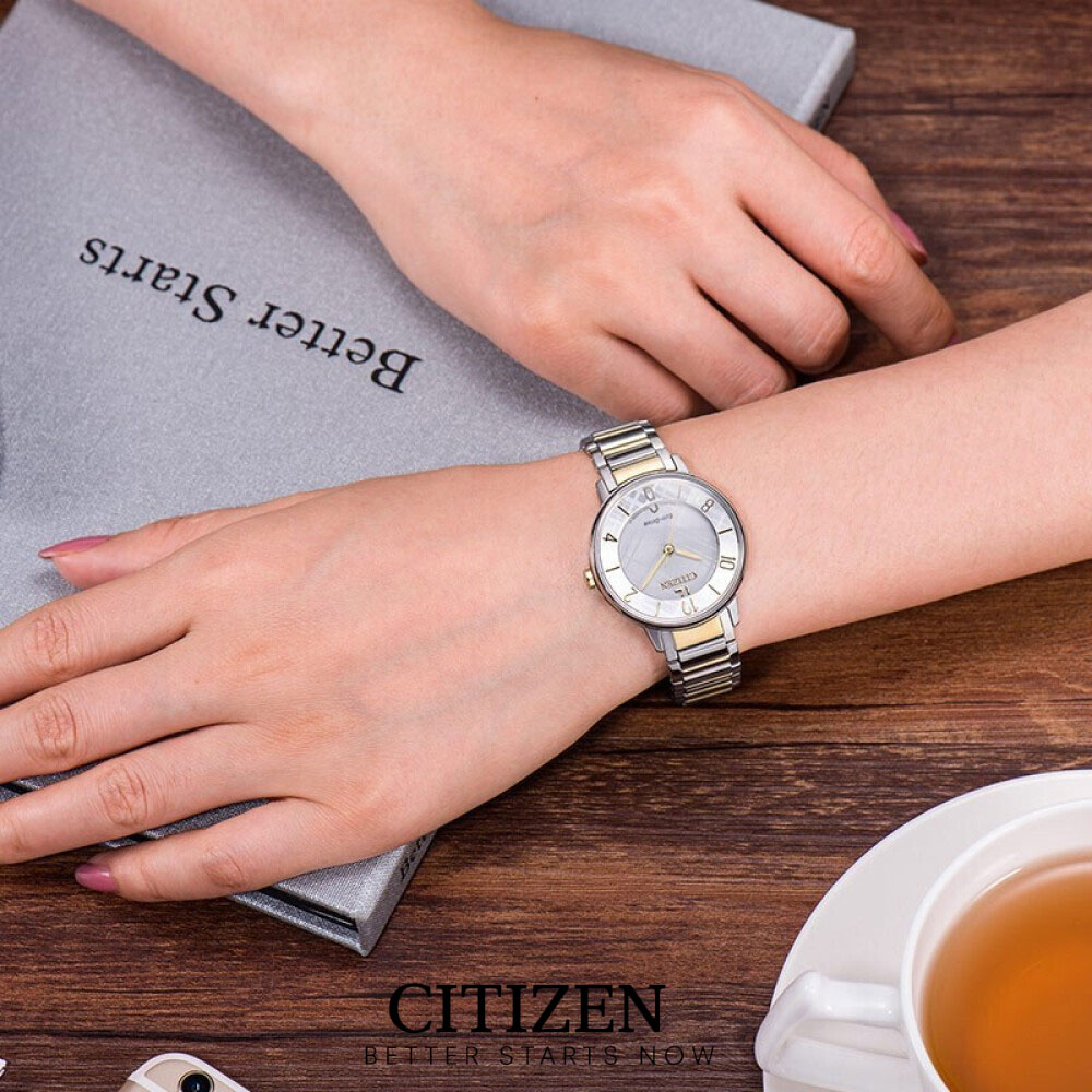 Đồng Hồ Nữ Citizen Dây Thép Không Gỉ EM0524-83A - Mặt Trắng