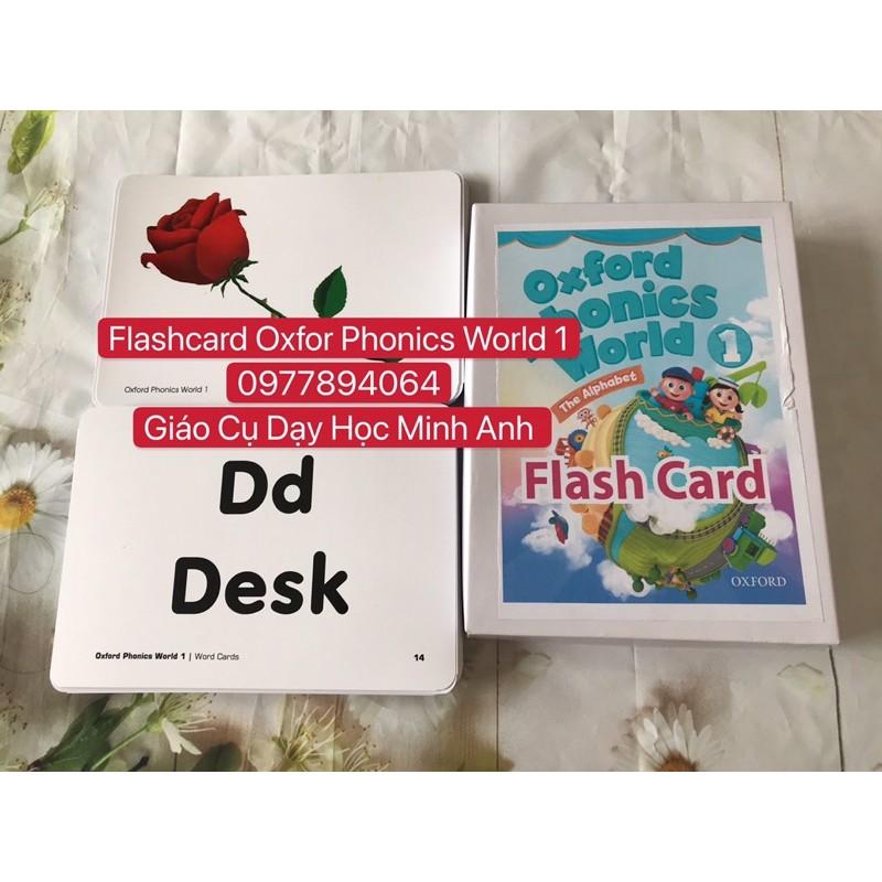 Flashcards Oxford Phonics World 1 ️104 thẻ phonics thiết kế hai mặt siêu đẹp