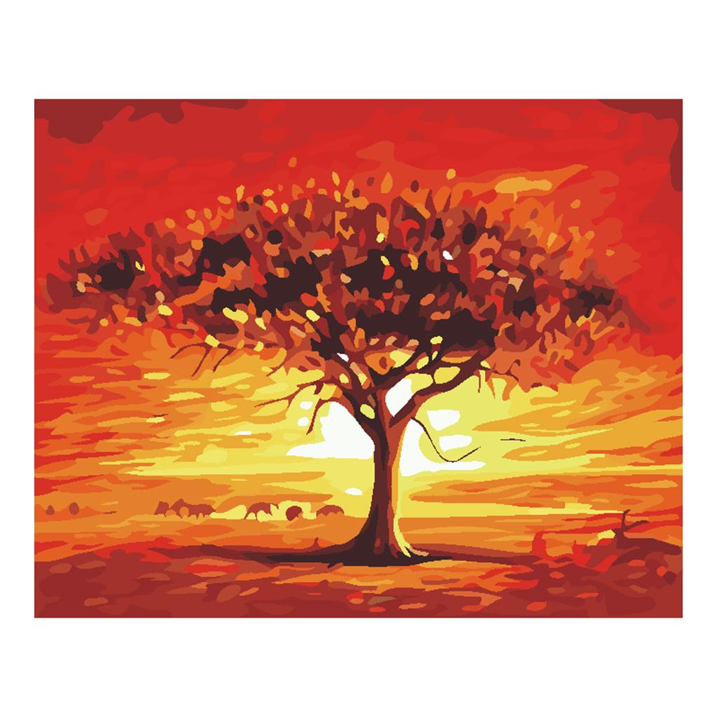 DIY Paint By Numbers Kit Canvas Painting Wall Picture Crafts