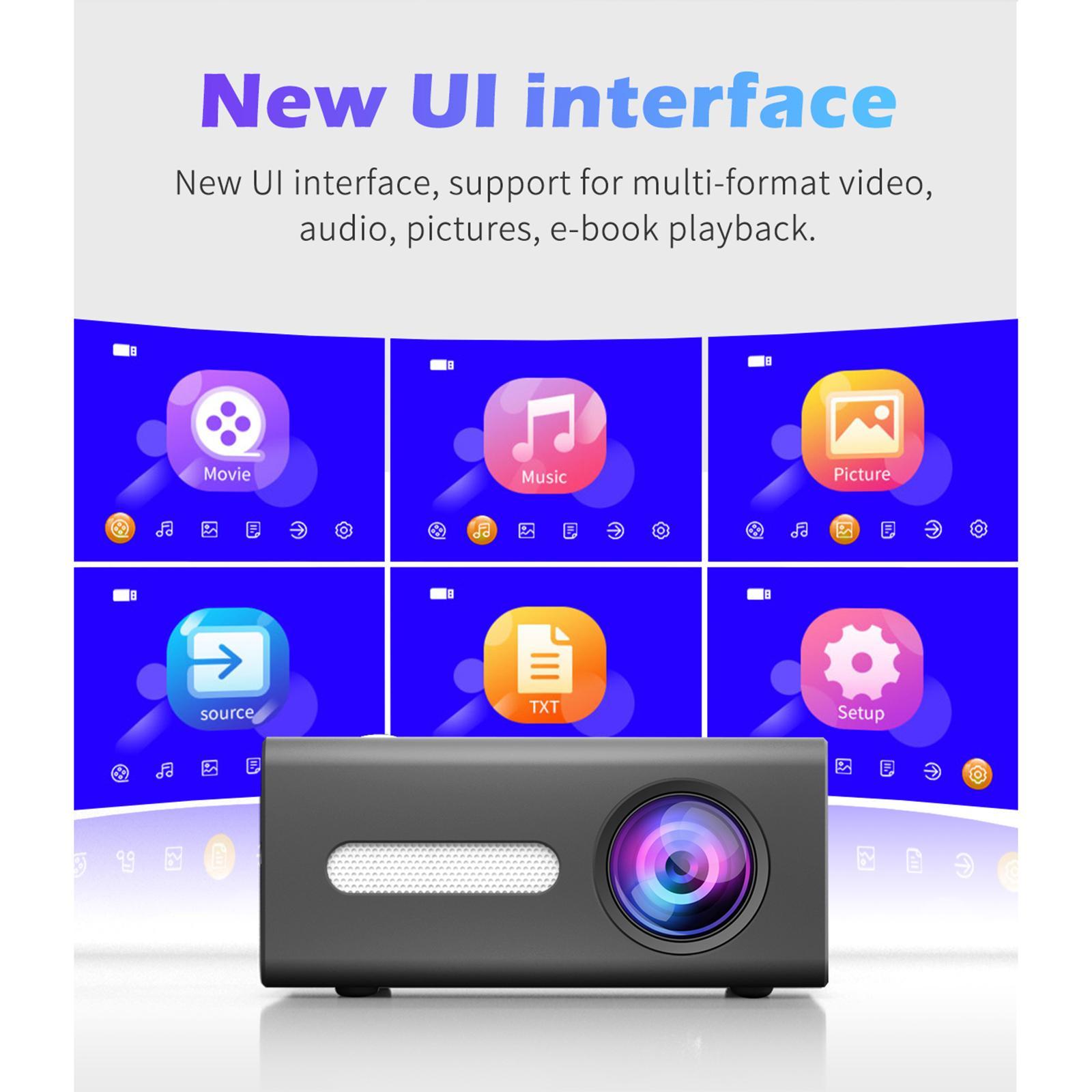 LED Mini Pocket 1080P LCD Home Theater USB TF AV Kids Gift