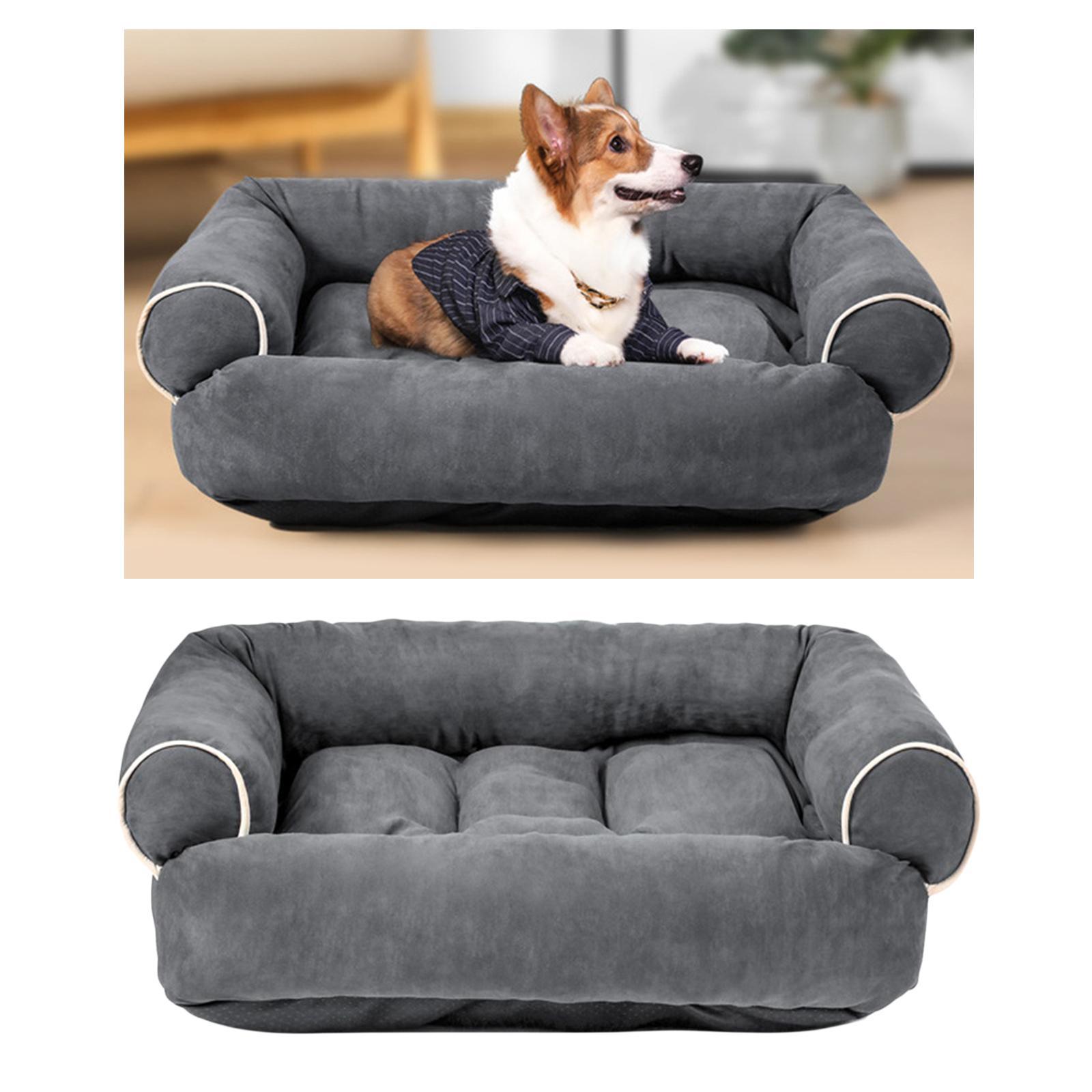 Dog Sofa Bed Pet Bed Autumn Winter Warm Nest Cozy for Small Dogs Dark