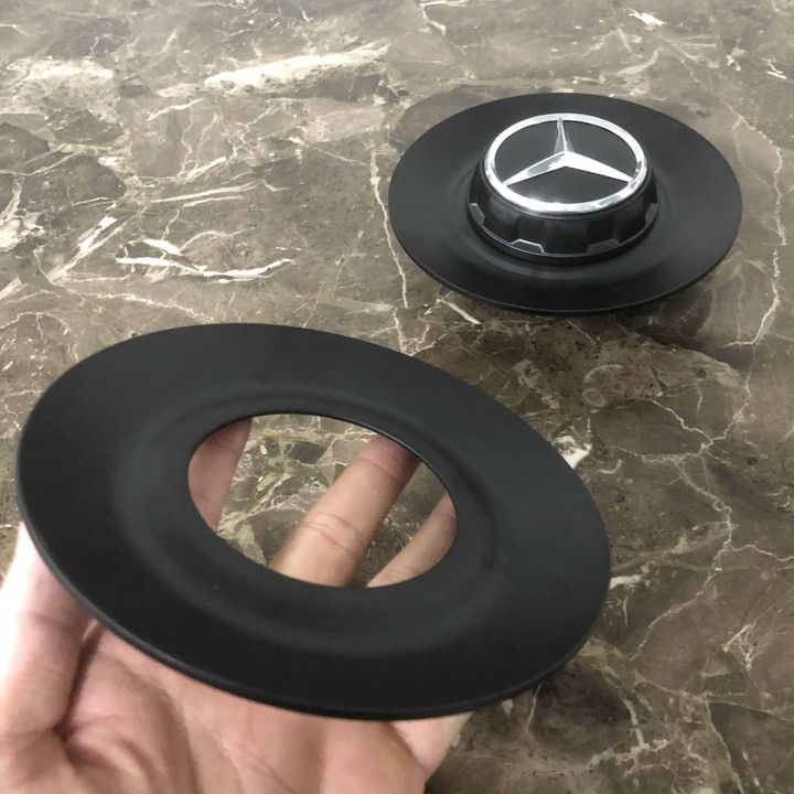 Logo chụp mâm, ốp lazang bánh xe ô tô Maybach BC-1100 - Chất liệu hợp kim nhôm cao cấp
