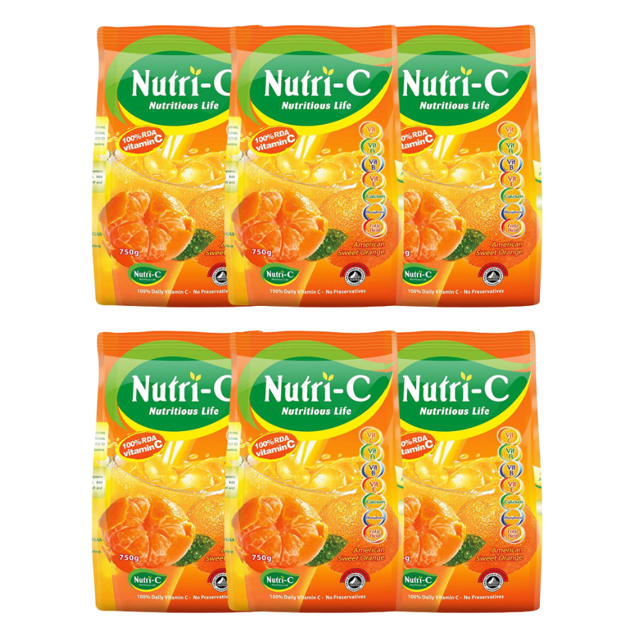 Combo 12 Gói Bột Cam Nutri-C 750g Giúp Tăng Tăng Cường Sức Đề Kháng Cơ Thể, Bổ Sung Vitamin C Và Chống Oxy Hóa