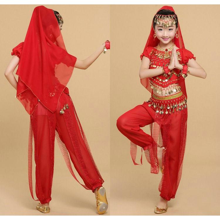 Trang phục múa Ấn Độ trẻ em (Quần dây - Áo cộc