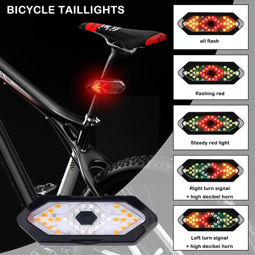 Đèn tín hiệu xe đạp có còi, xi nhan báo Bike Blinker Hinten Bike Licht LED