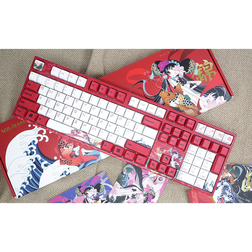 Bàn phím cơ Varmilo VA108M Koi Mechanical Cherry Switch - Hàng Chính Hãng