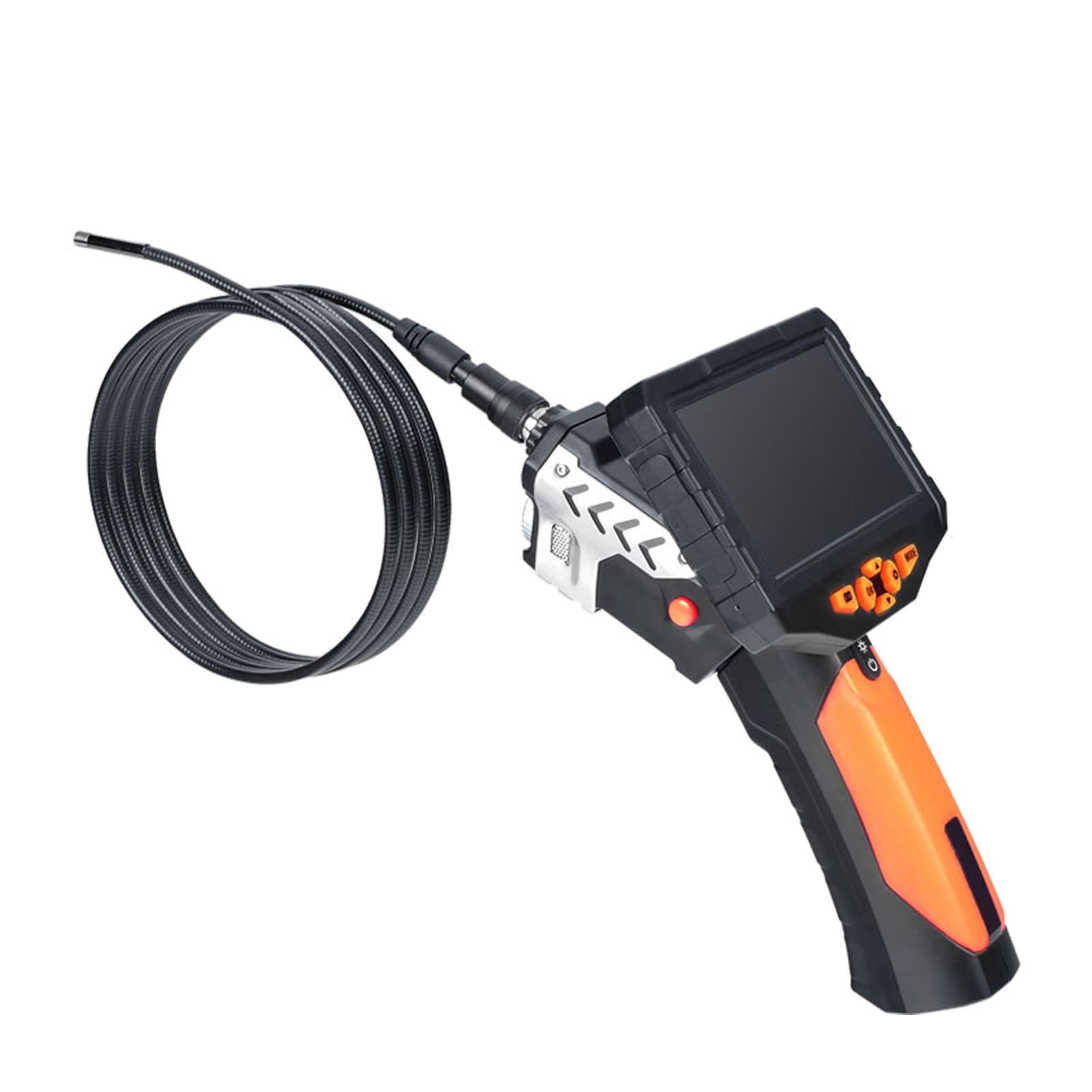 Handheld Industrial Endoscope with Single Lens 4.7-Inch IPS Display 100W Pixel Electronic Camera Video Picture Taking 6 LED Lights 3.0-Meter Cable for Pipeline Vehicle Inspection