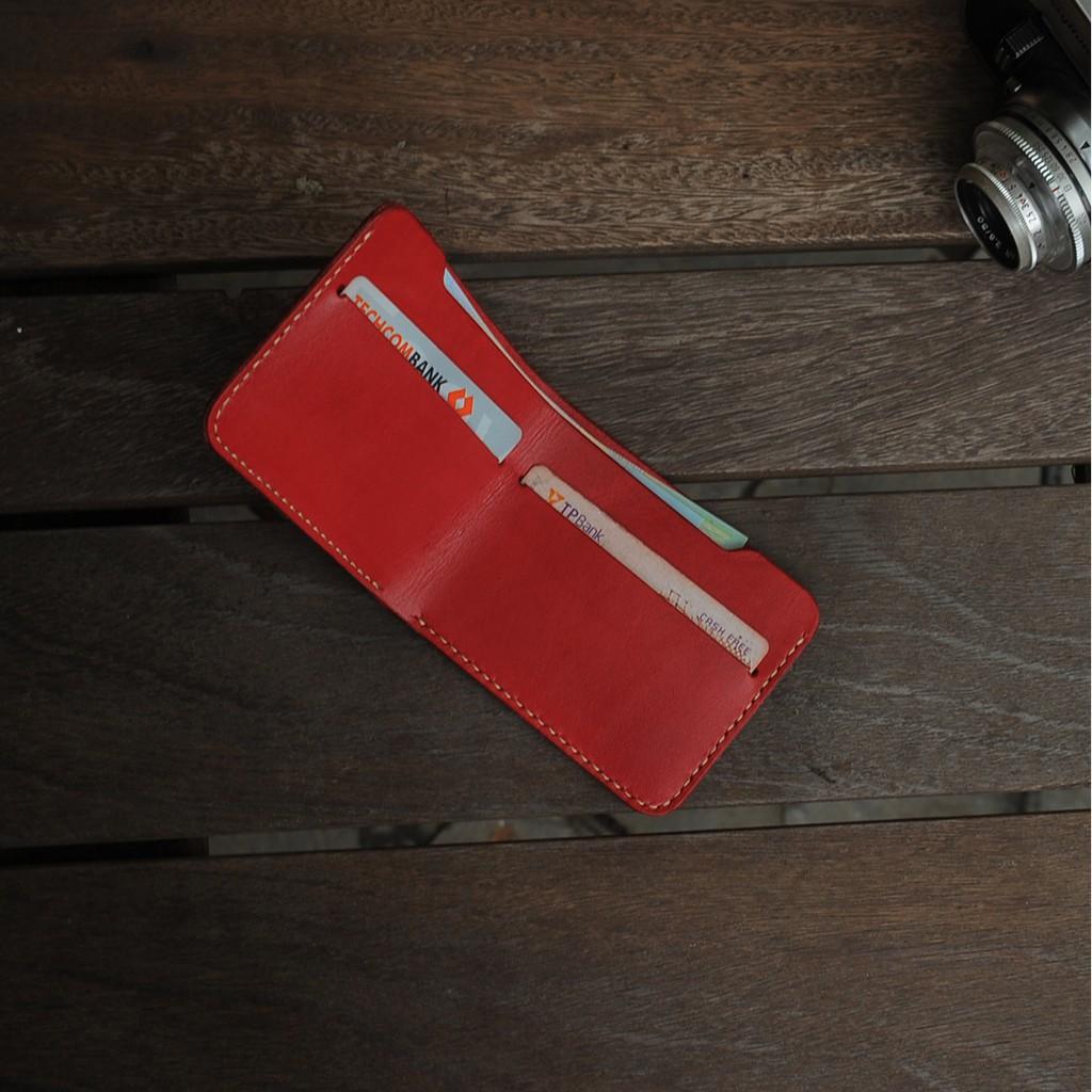 Ví nữ đỏ đô handmade thời trang VI503