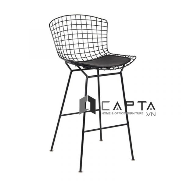 Ghế quầy bar CB BERTOIA-2 Nội thất Capta Ghế chân kim loại chất sơn tĩnh điện nệm PVC
