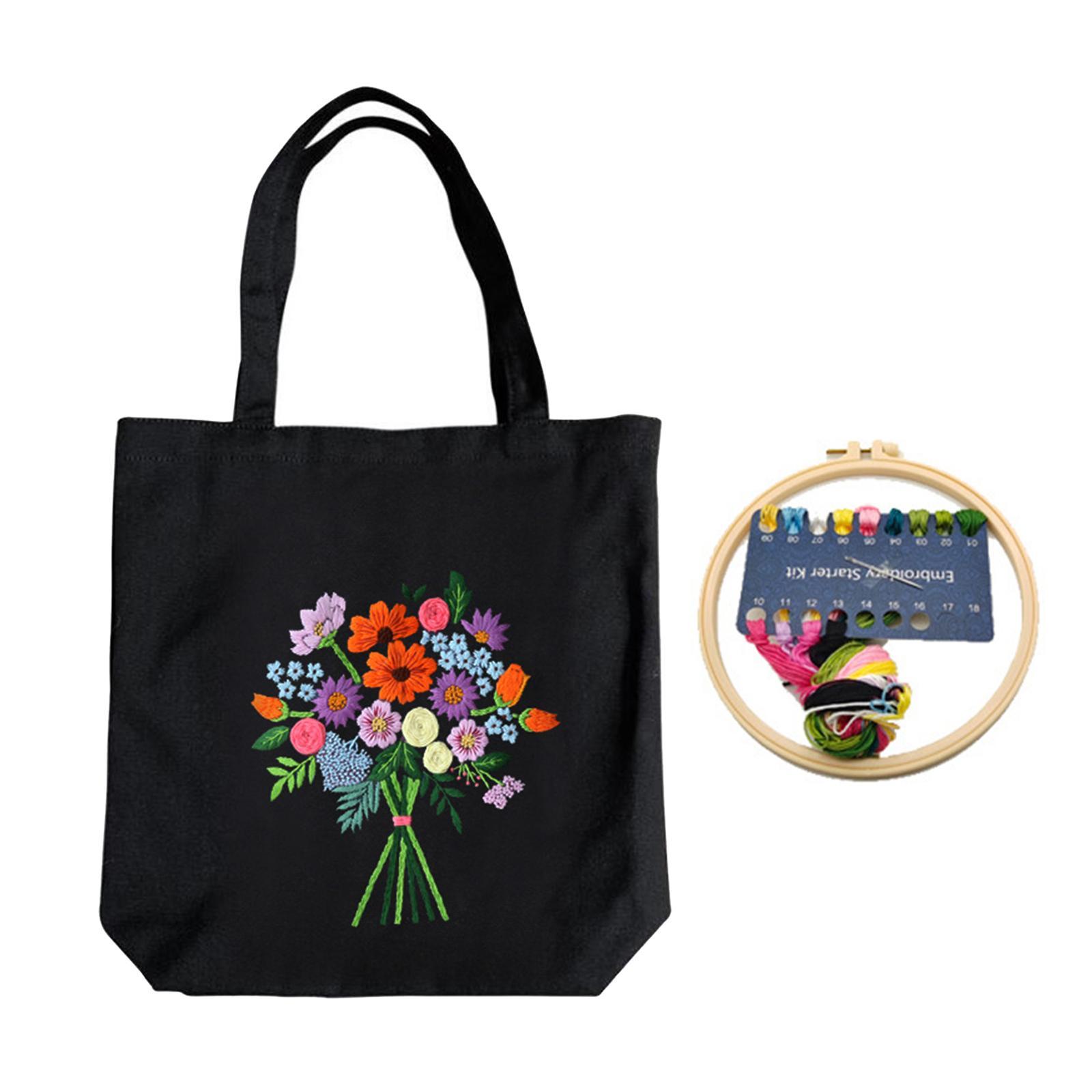 Canvas Embroidery  Include Embroidery with Flower Pattern Dewdrop Flower