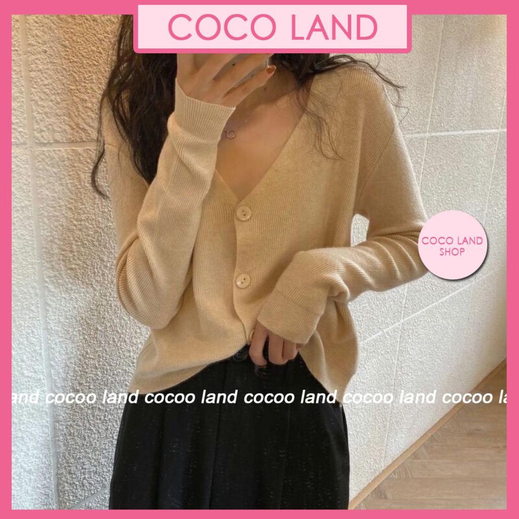 áo khoác cadigan cài cúc chất tăm nhiều màu xinh xắn coco land ulzzang