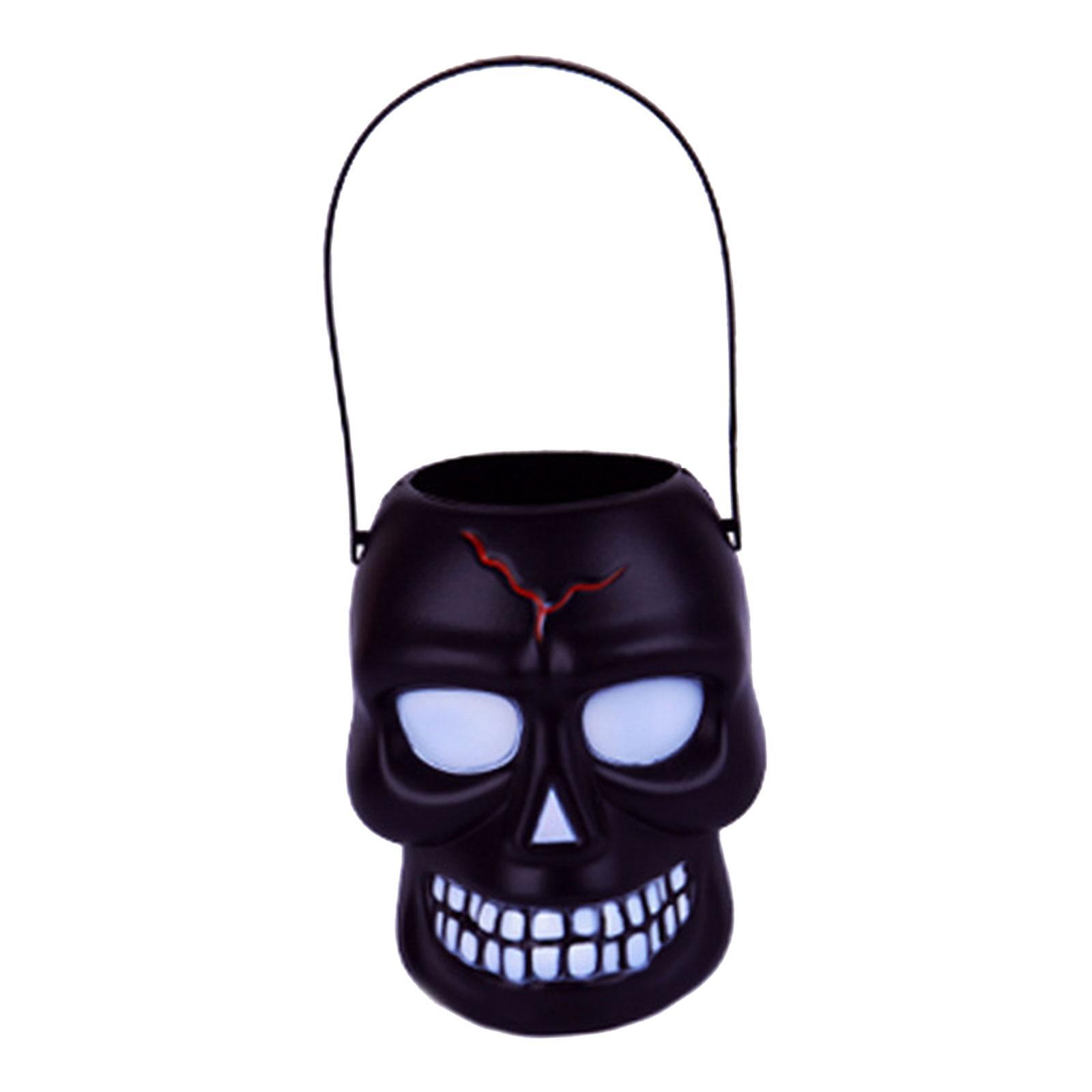 Halloween Candy Bucket, Candy Holder Kids Gift Box, Candy Barrel with Handle, Trick or Treat Bucket, Halloween Party Favors Decoration Supplies