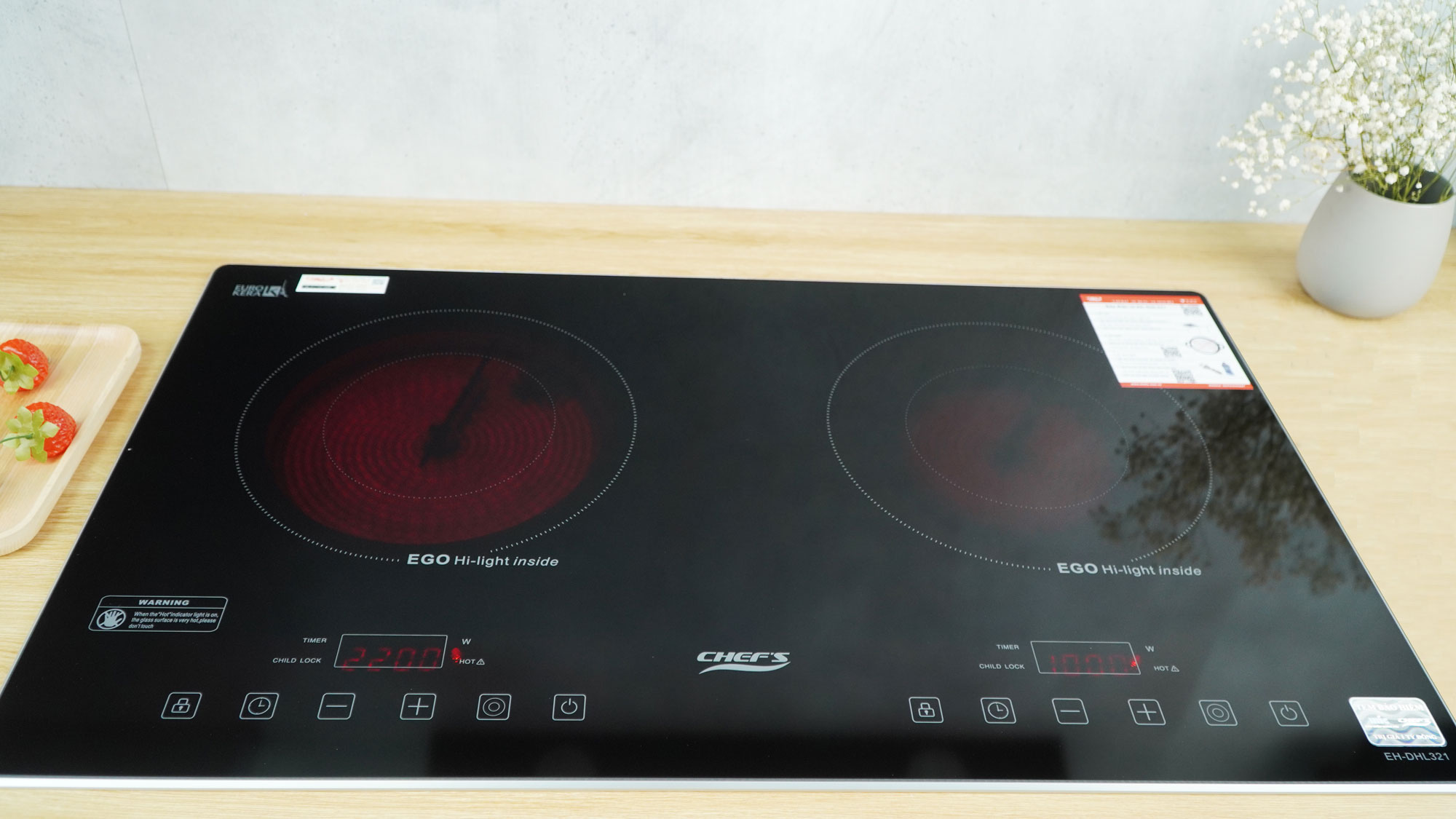 Bếp hồng ngoại đôi Chefs EH-DHL321 - HÀNG CHÍNH HÃNG