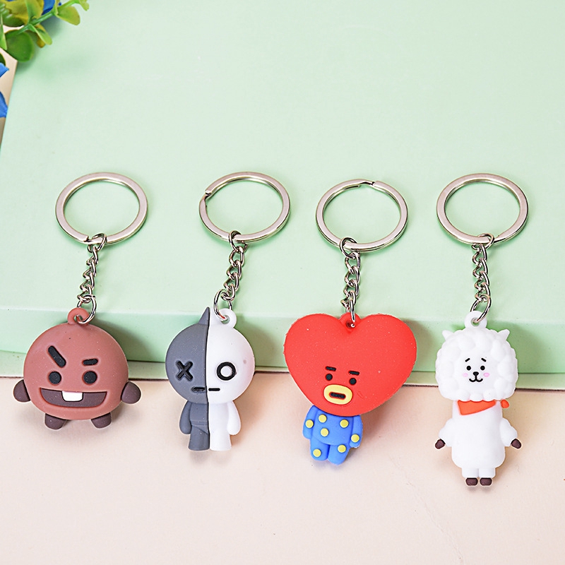 Móc Khóa Nhựa Hình Nhân Vật BTS BT21 - Cún RJ