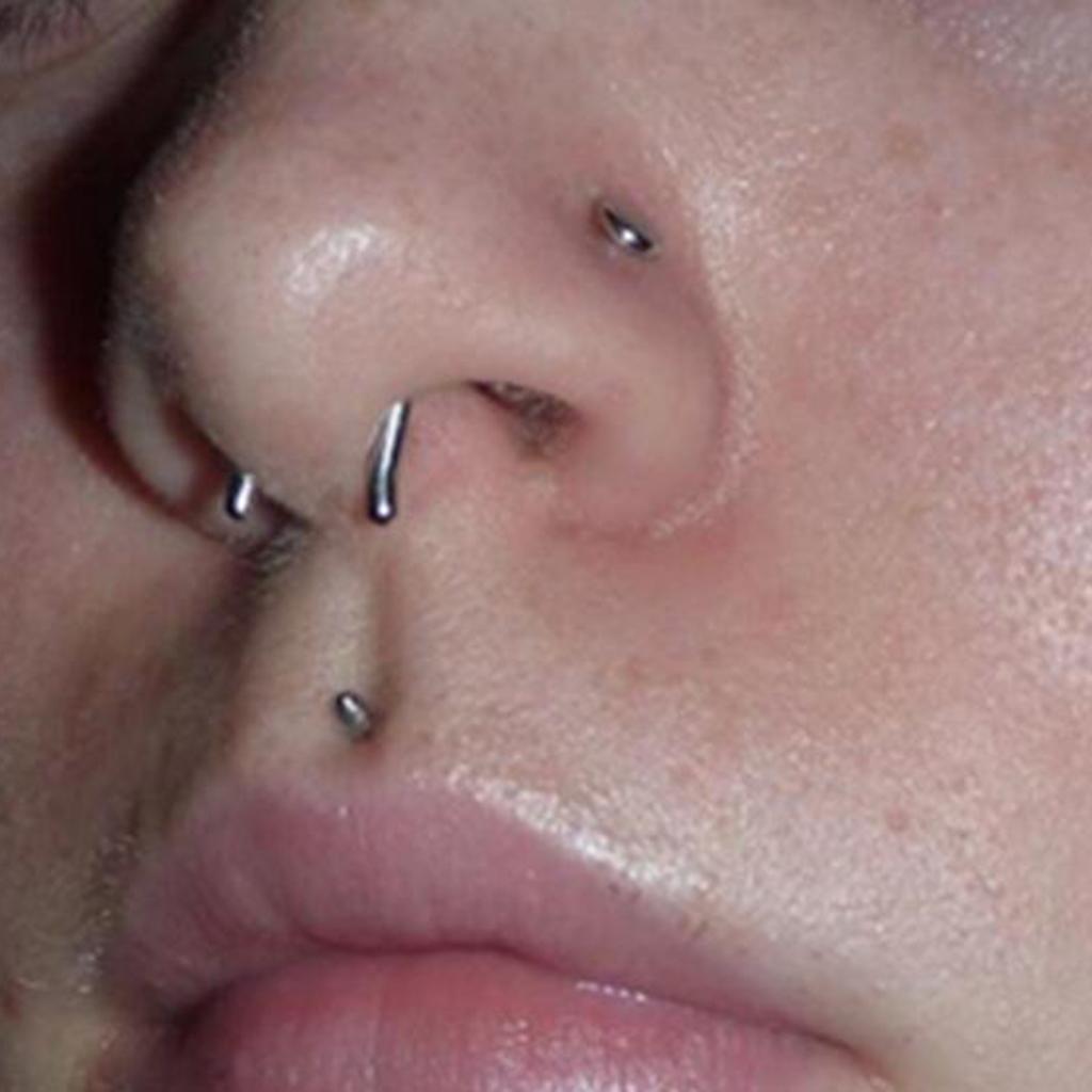 6 Pieces Stainless Steel Nose U Shape Nose Stud Piercing Jewelry