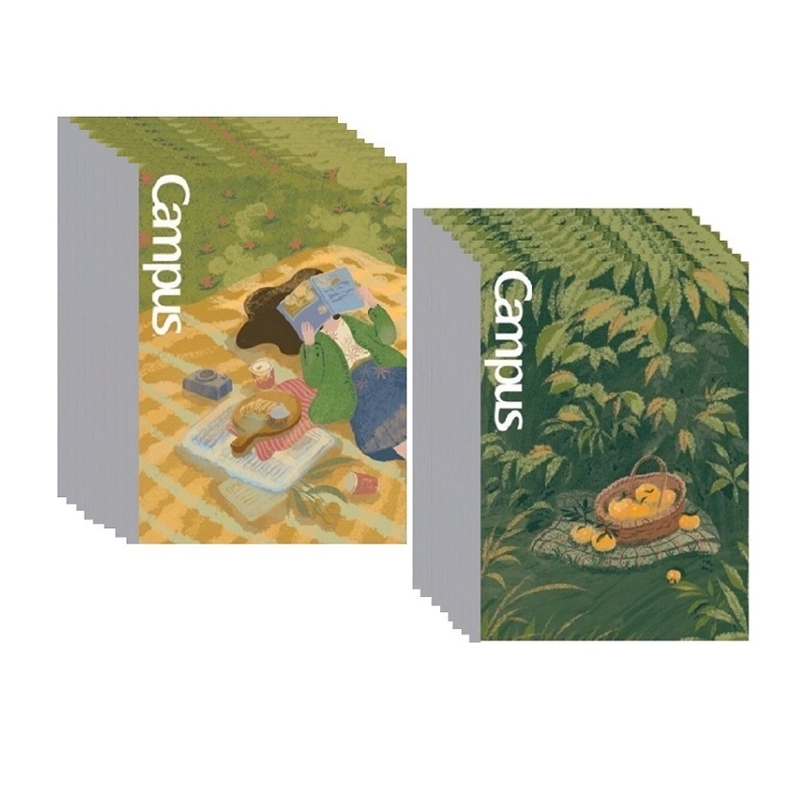 Lốc 10 quyển vở kẻ ngang khổ B5 HEALING Campus 120 trang NB-BHEA120 / Vở kẻ ngang Campus BHEA120