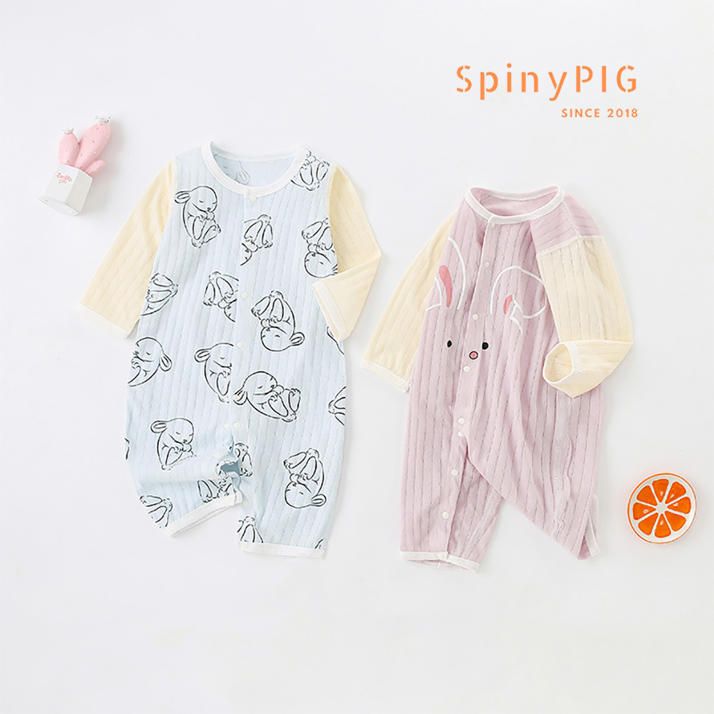 Bộ body cho bé sơ sinh 0-3 tuổi dài tay cho bé ngủ điều hòa cotton lỗ thoáng khí nhiều màu cho bé trai bé gái mùa hè thu