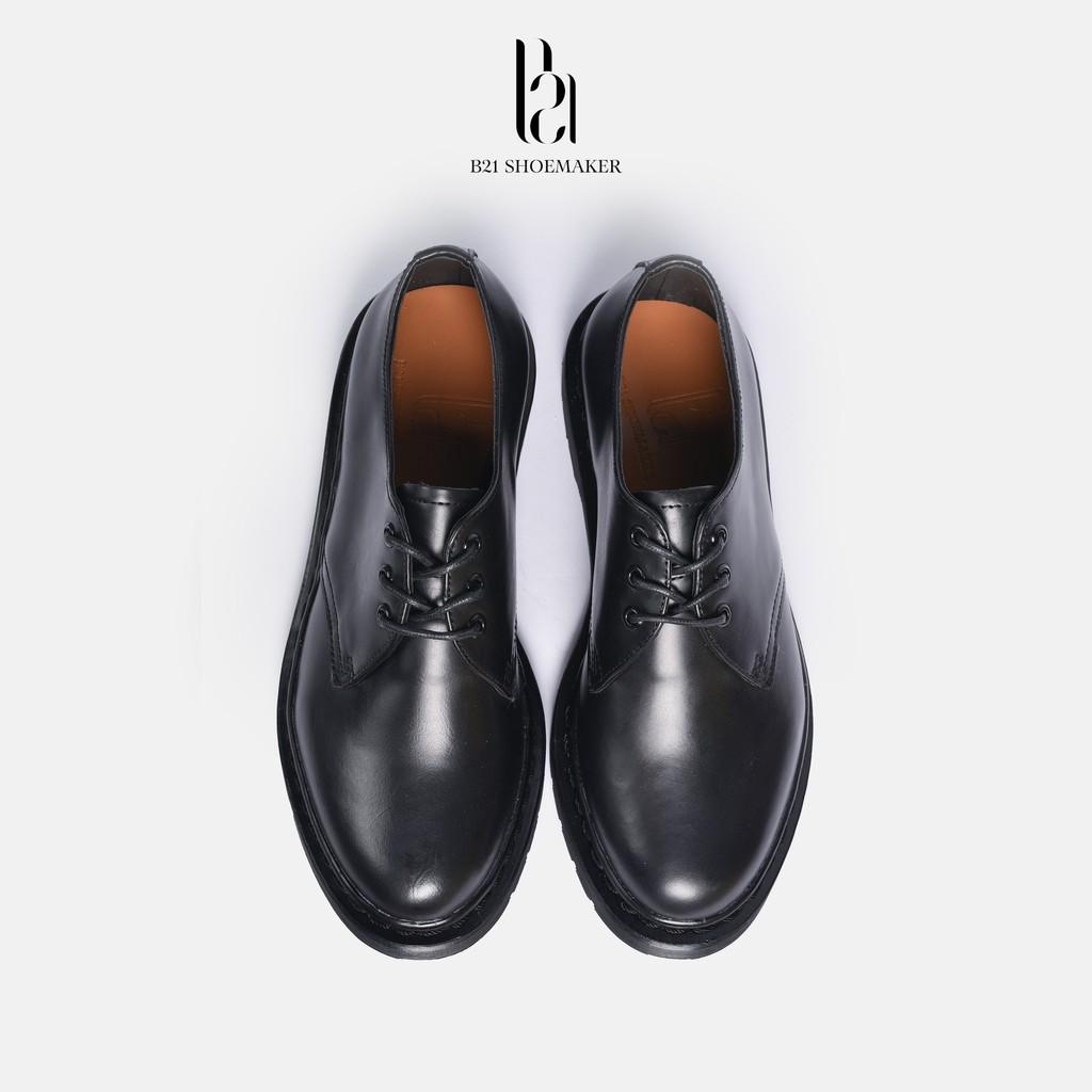 Giày Da Bò Công Sở Thuộc Nguyên Tấm Cổ Thấp Đế Tăng Chiều Cao Lót Giày Thoáng Khí Phong Cách Vintage - B21 Shoemaker