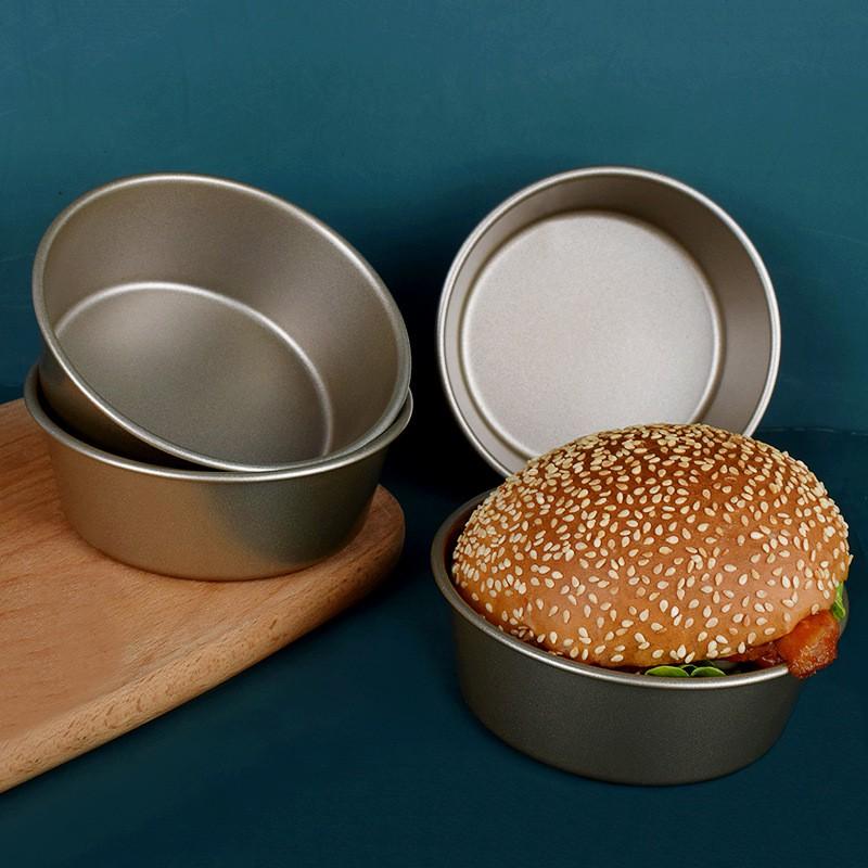 Khuôn Làm Bánh Hamburger Mini Thép Chống Dính Size 11.5*9.3*4.2cm