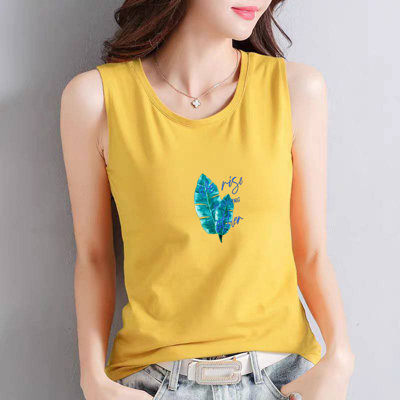 Áo Thun 3 Lỗ Nữ Sát Nách In Chiếc Lá Vải Cotton Co Giãn 4 Chiều Mặc Đẹp Tôn Dáng SN108 SALLY BOUTIQUE