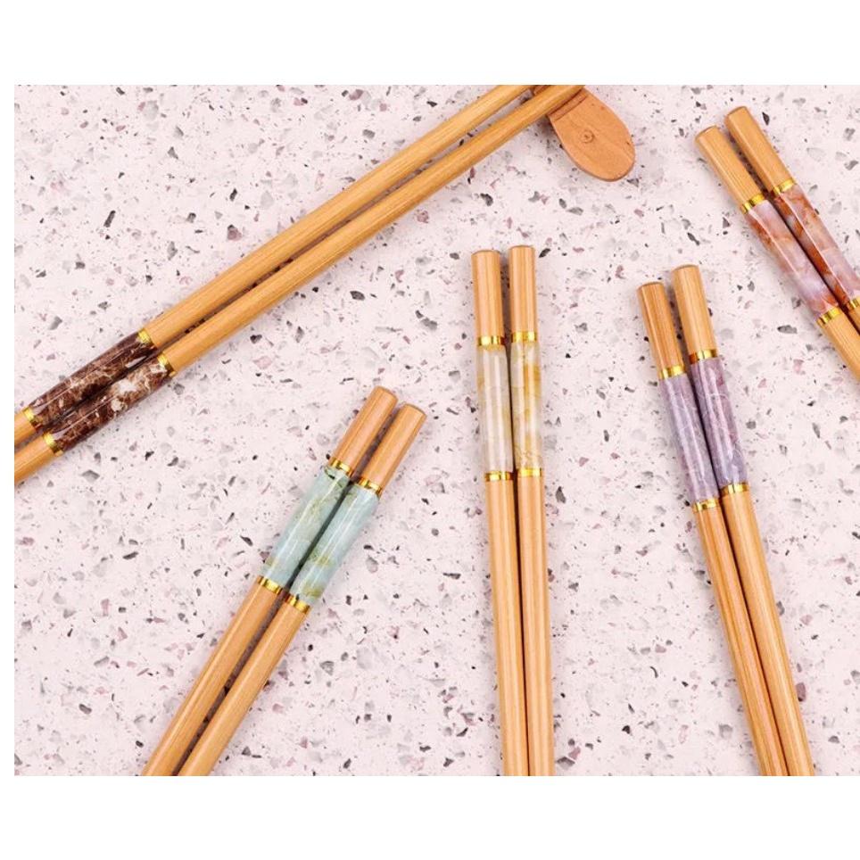 Đũa tre họa tiết Cẩm thạch