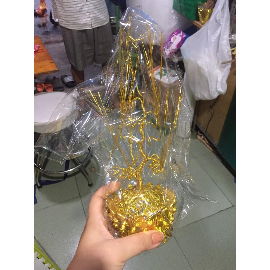 Bộ nguyên liệu cây cành vàng lá ngọc mẫu như hình cao tầm 25-35cm PHK shop